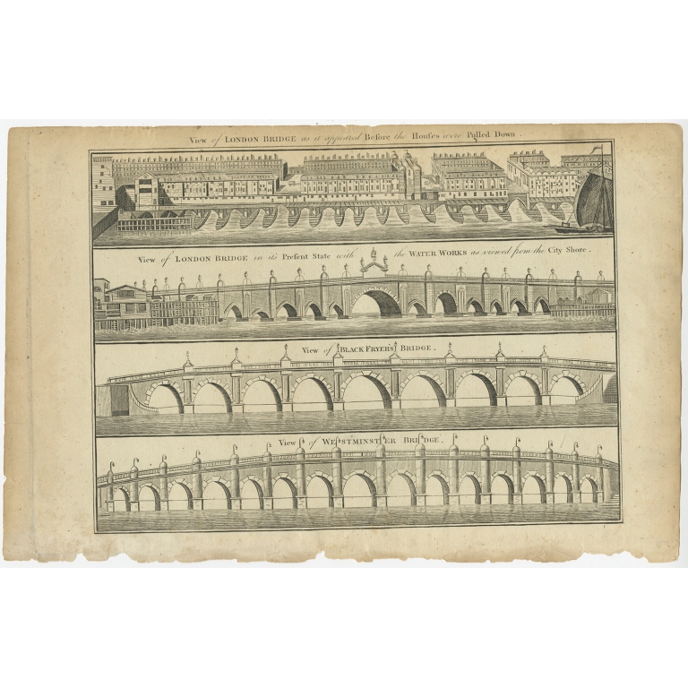 View of London Bridge (..) - Hogg (1784)