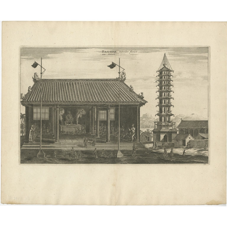 Pagodae van binnen - Nieuhof (1668)