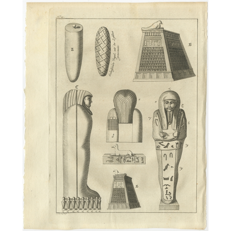 Untitled Print of Tomb Objects - Shaw (1773)