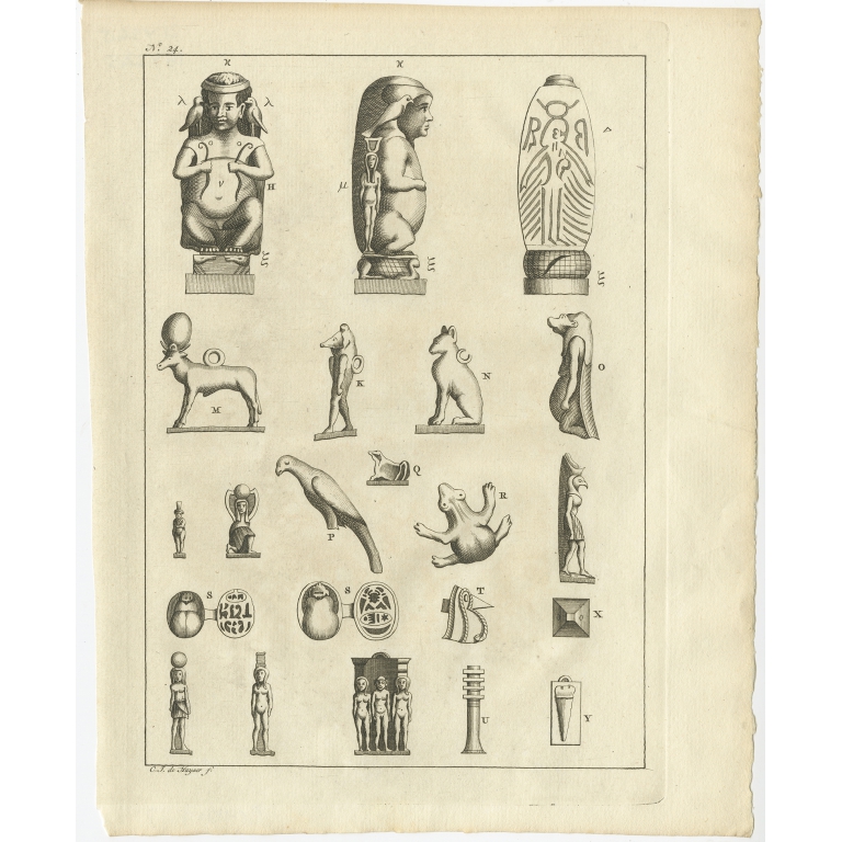 Untitled Print of Egyptian Objects - Shaw (1773)