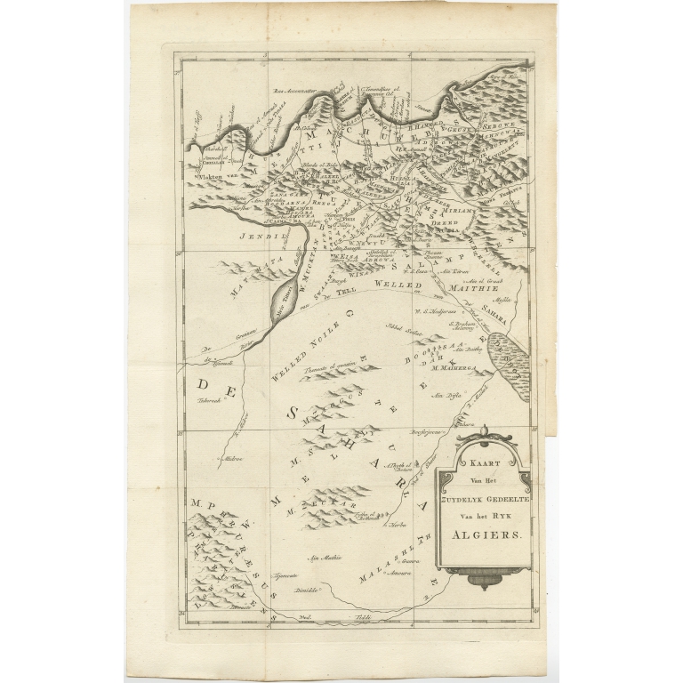 Kaart van het Zuidelyk Gedeelte van het Ryk Algiers - Shaw (1773)