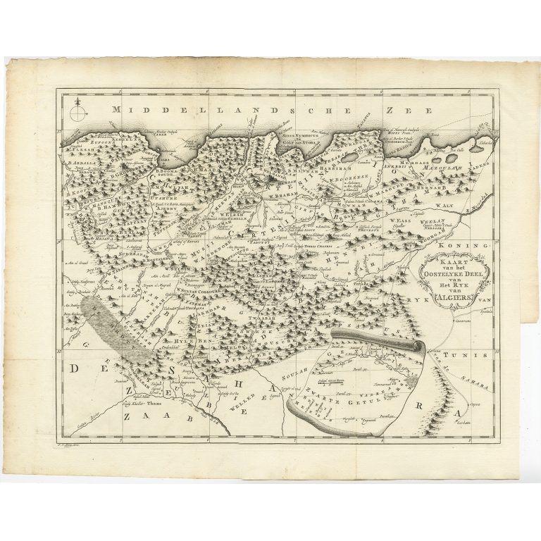 Kaart van het Oostelyke Deel van het Ryk van Algiers - Shaw (1773)