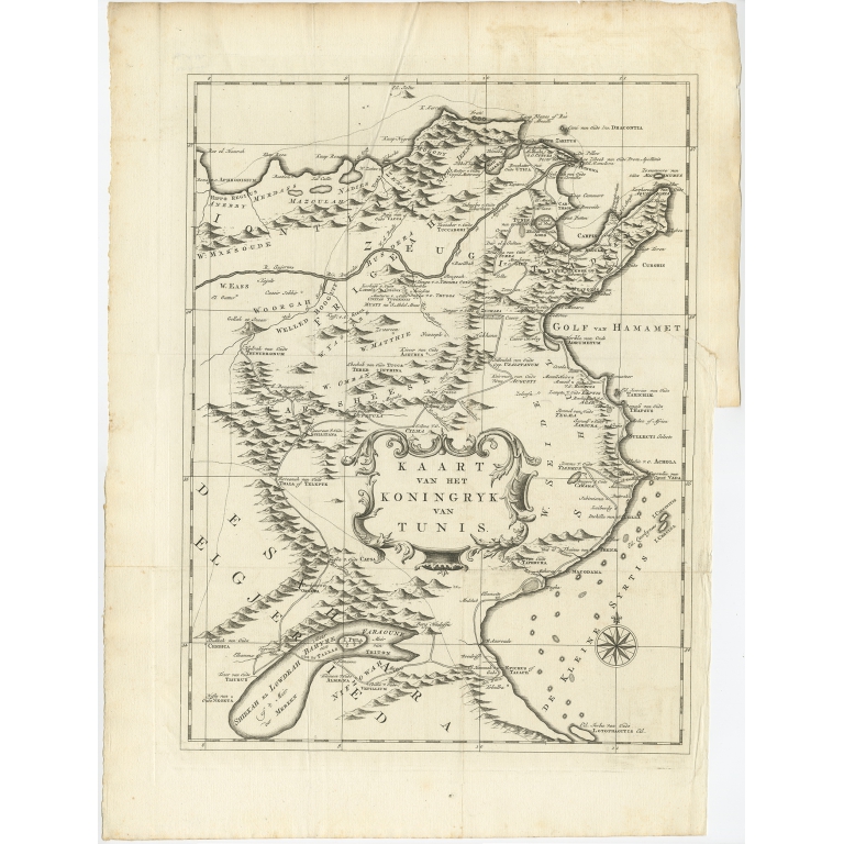 Kaart van het Koningryk van Tunis - Shaw (1773)