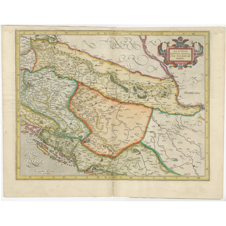 Sclavonia, Croatia, Bosnia cum Dalmatiae Parte - Mercator (1633)