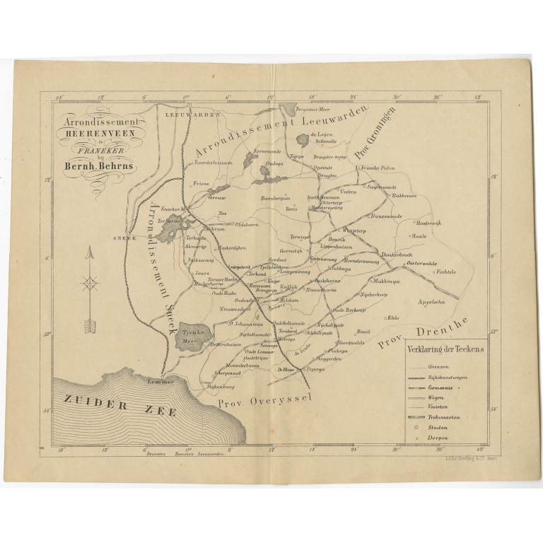 Arrondissement Heerenveen - Behrns (1861)