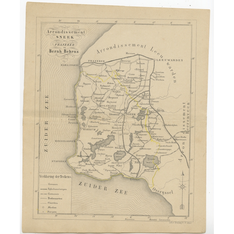 Arrondissement Sneek - Behrns (1861)