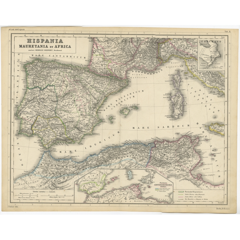 Hispania Mauretania et Africa - Kiepert (c.1870)