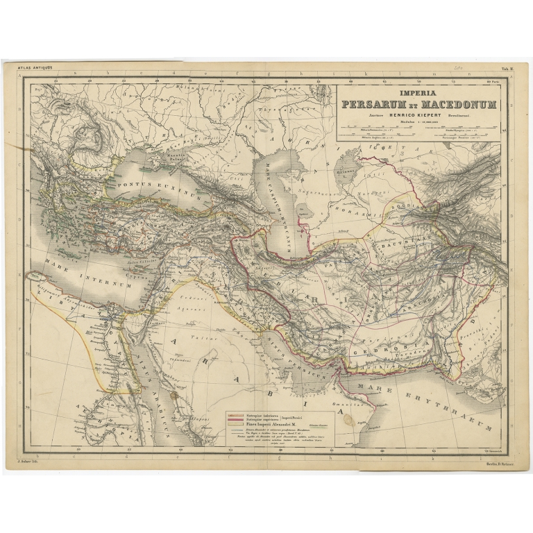 Imperia Persarum et Macedonum - Kiepert (c.1870)