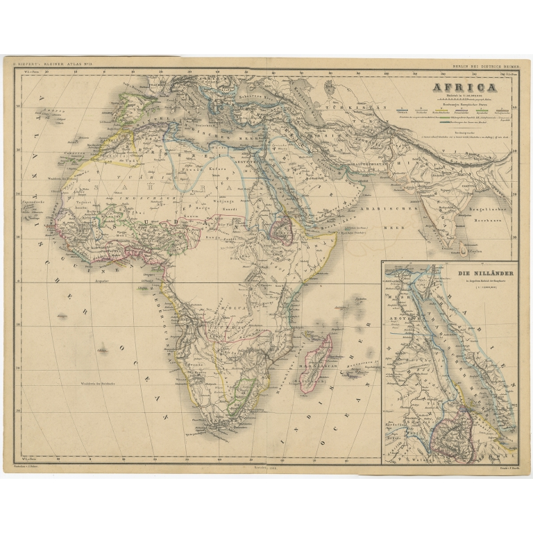 Africa - Kiepert (c.1870)