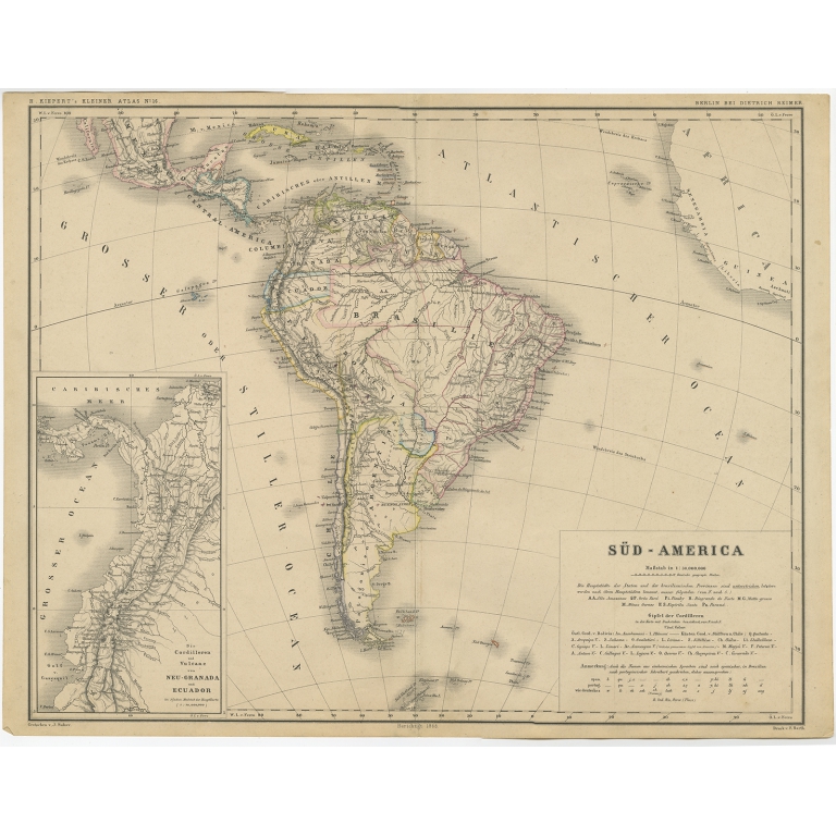 Süd-America - Kiepert (c.1870)