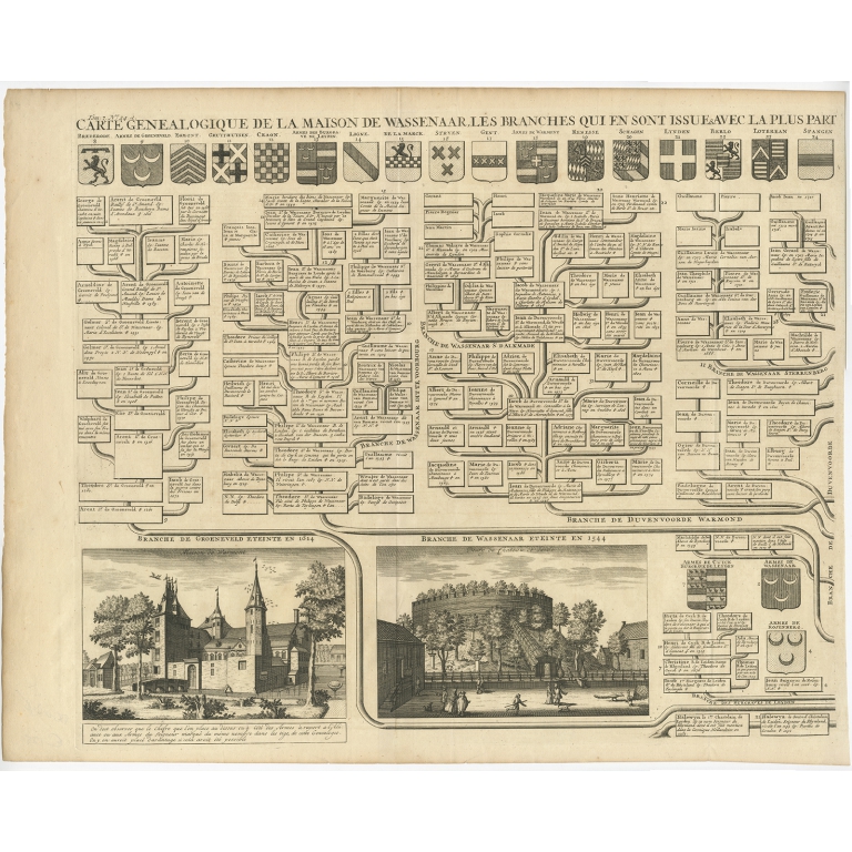 Carte Genealogique de la Maison de Wassenaar (..) - Chatelain (1732)