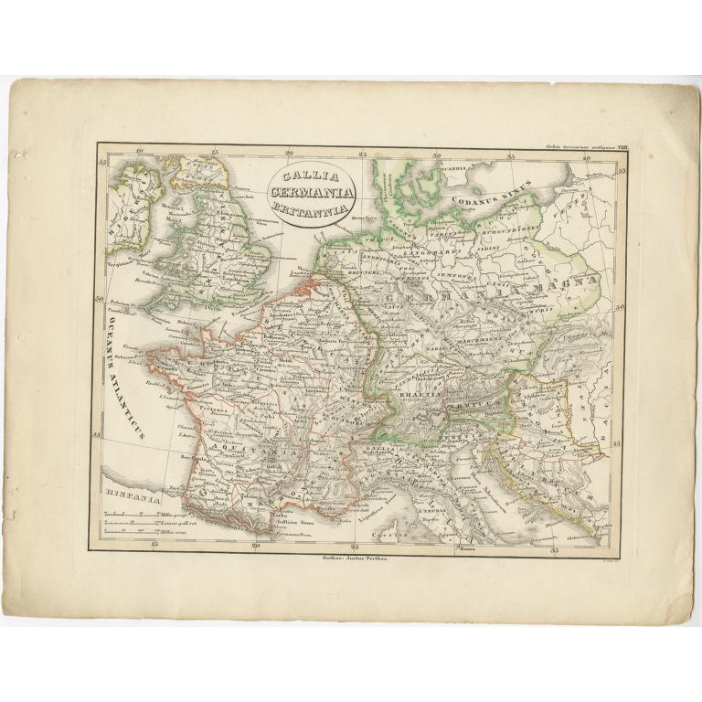Gallia Germania Britannia - Perthes (1848)