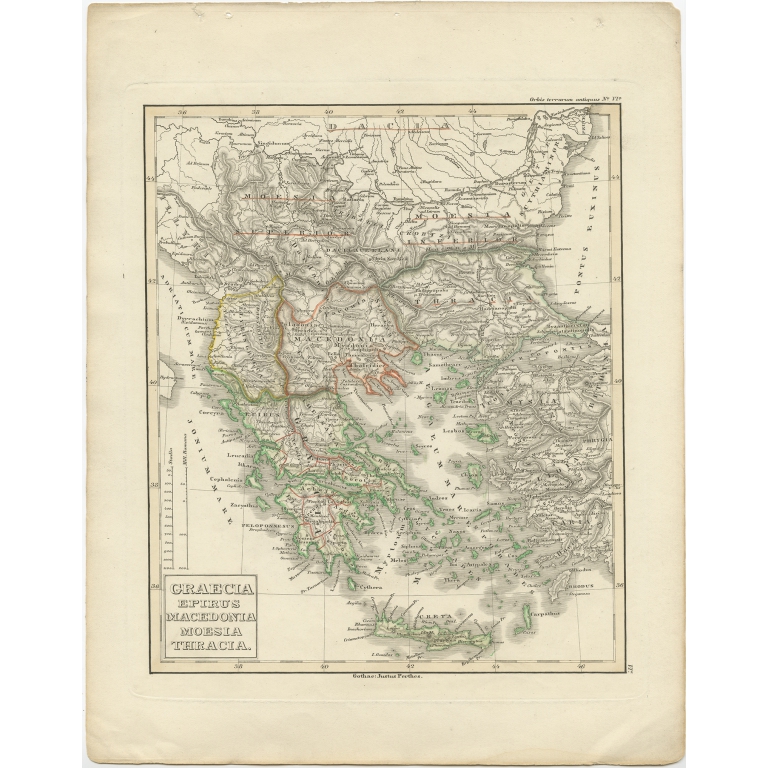 Graecia Epirus Macedonia Moesia Thracia - Perthes (1848)