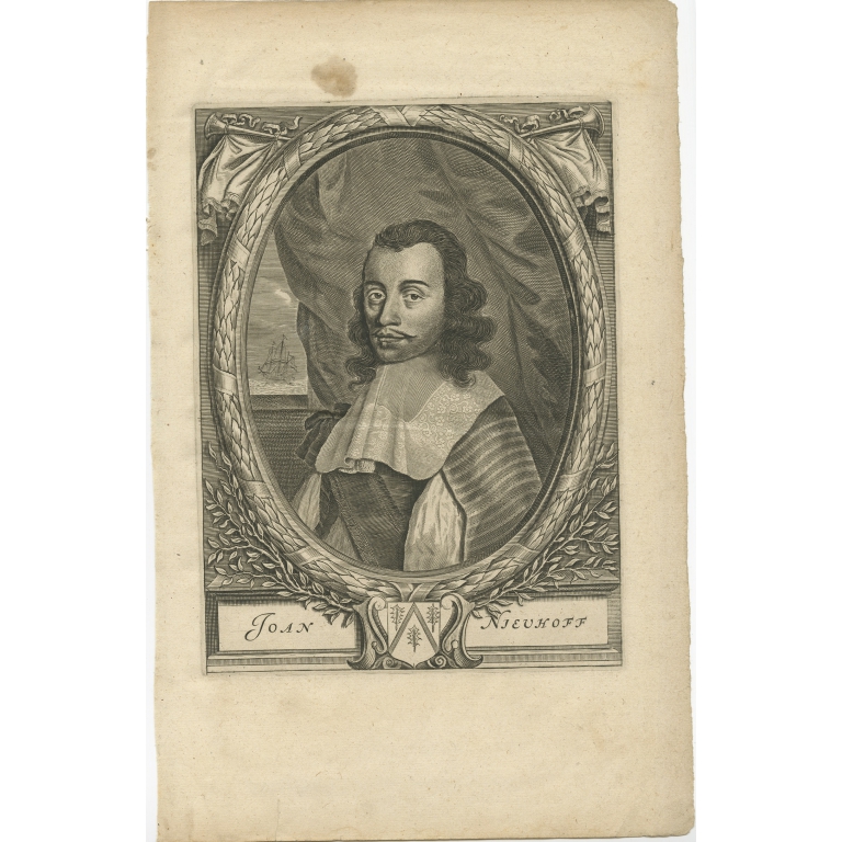 Antique Portrait of Johan Nieuhof (c.1670)
