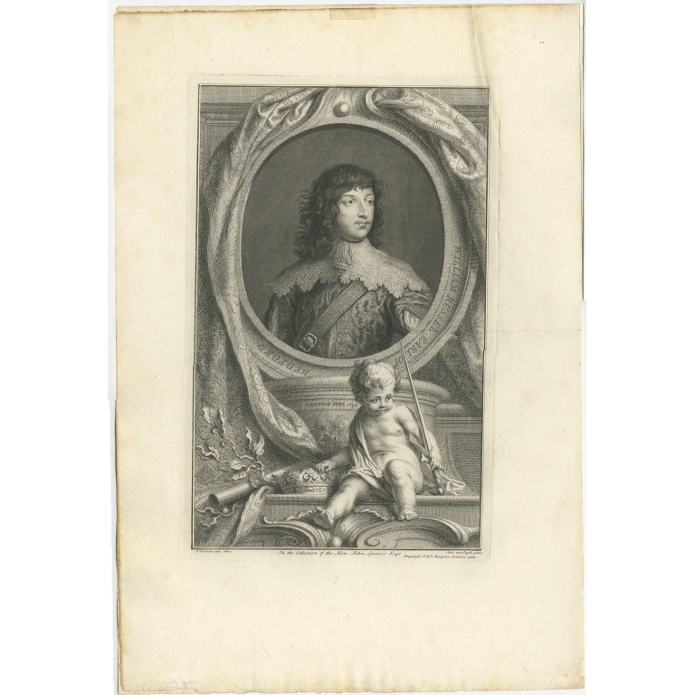 Antique Portrait of William Russell by Houbraken (c.1750)