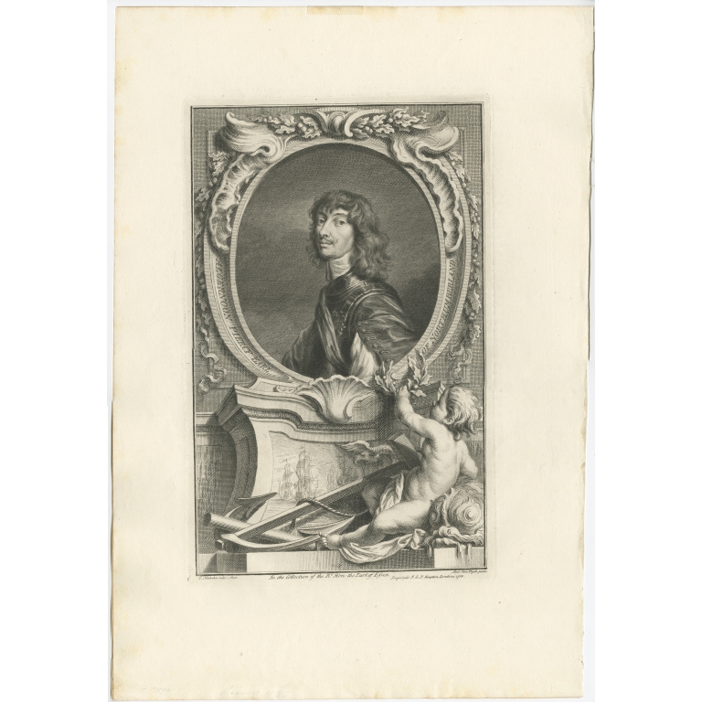 Antique Portrait of Algernon Percy by Houbraken (c.1750)