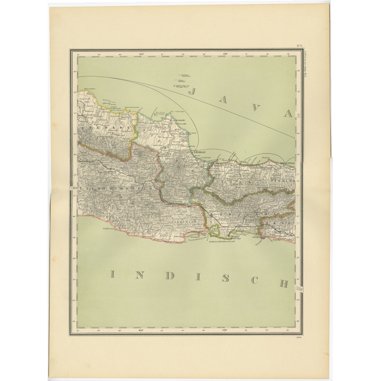 Antique Map of West Java by Dornseiffen (1900)