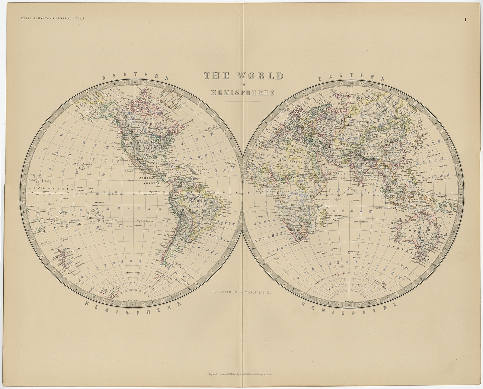 Printable Antique World Map
