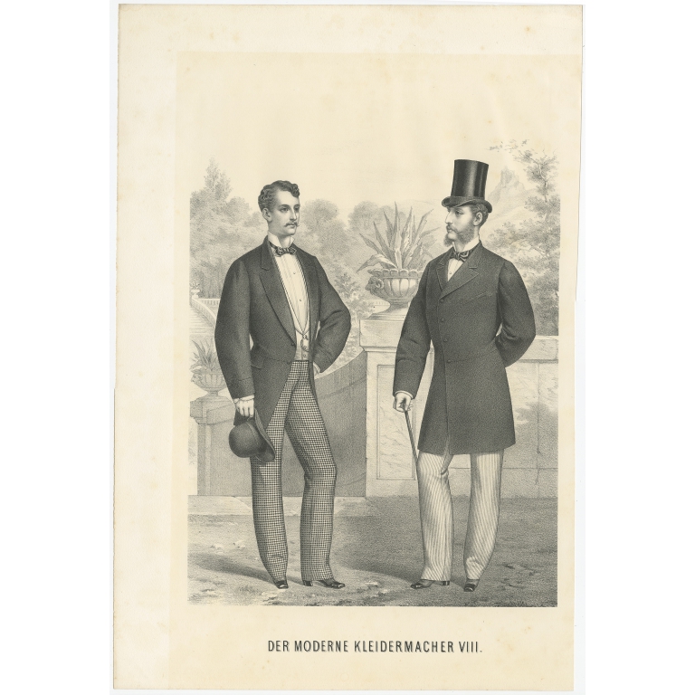 Pl. 8 Antique Print of Men's Fashion (c.1900)