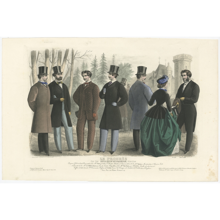 No. 136 Antique Fashion Print (1861)