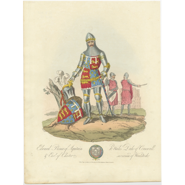 Antique Print of Edward, Prince of Wales, by Hill (1811)