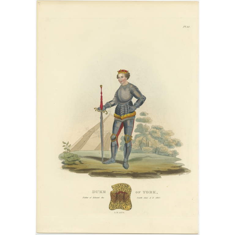 Antique Print of the Duke of York by Meyrick (1842)