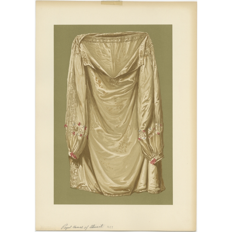 Antique Print of a Shirt of King Charles I by Gibb (1890)