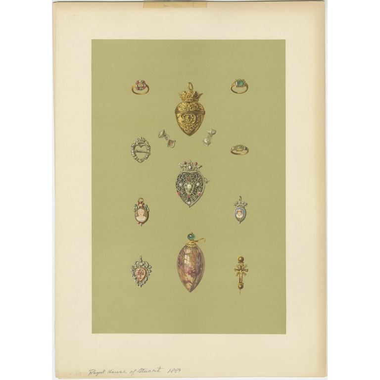 Antique Print of various accessories by Gibb (1890)