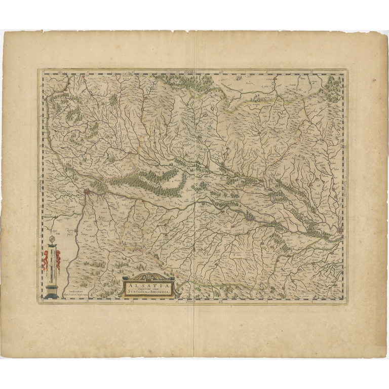 Antique map of the Elzas Region by Janssonius (c.1650)