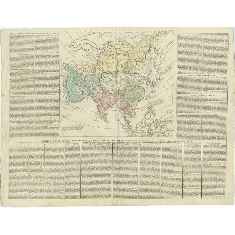 Antique Map of the Asian continent by Didot (c.1830)