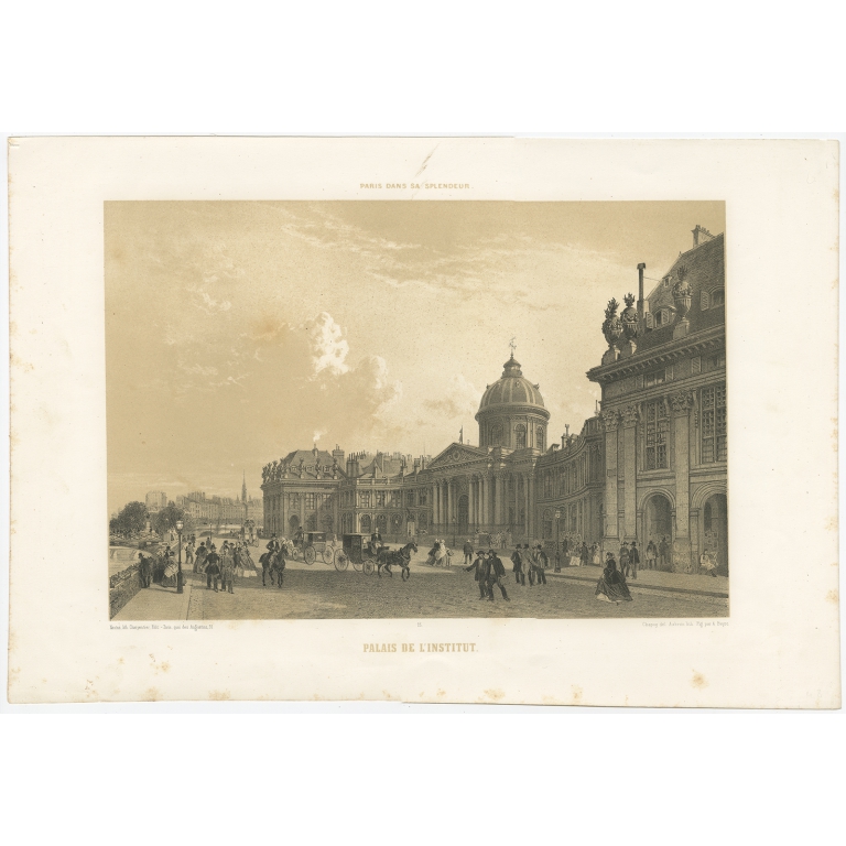 Antique Print of the Institut de France by Charpentier (1863)