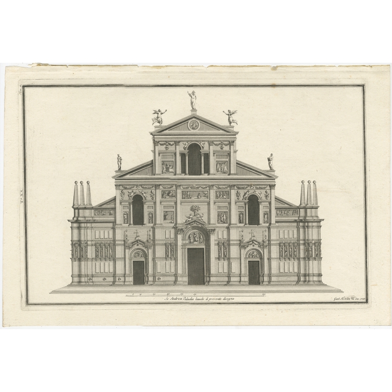 Antique Print of Basilica di San Petronio by Testolini (1783)