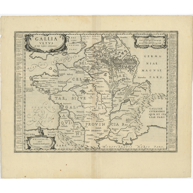 Antique Map of France by Janssonius (c.1650)