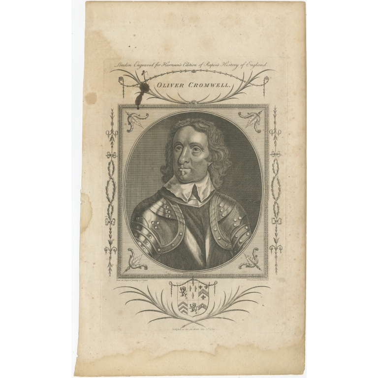 Antique Portrait of Oliver Cromwell by Harrison (1784)