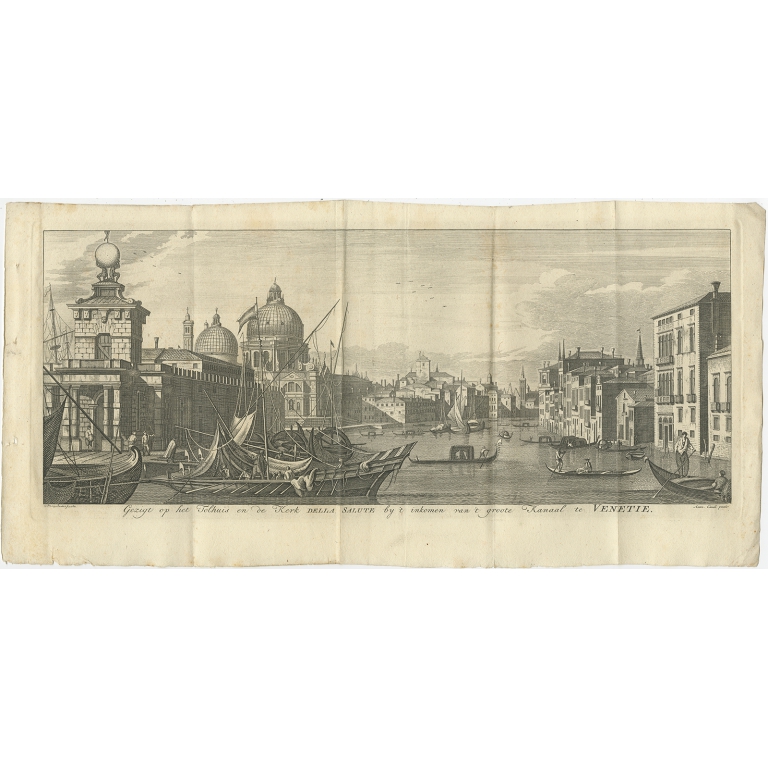 Antique Print of the Grand Canal of Venice by Tirion (1760)