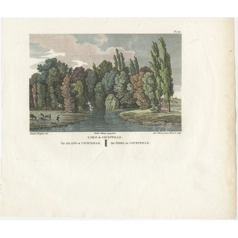 Antique Print of the Island of Courteille by Laborde (1808)