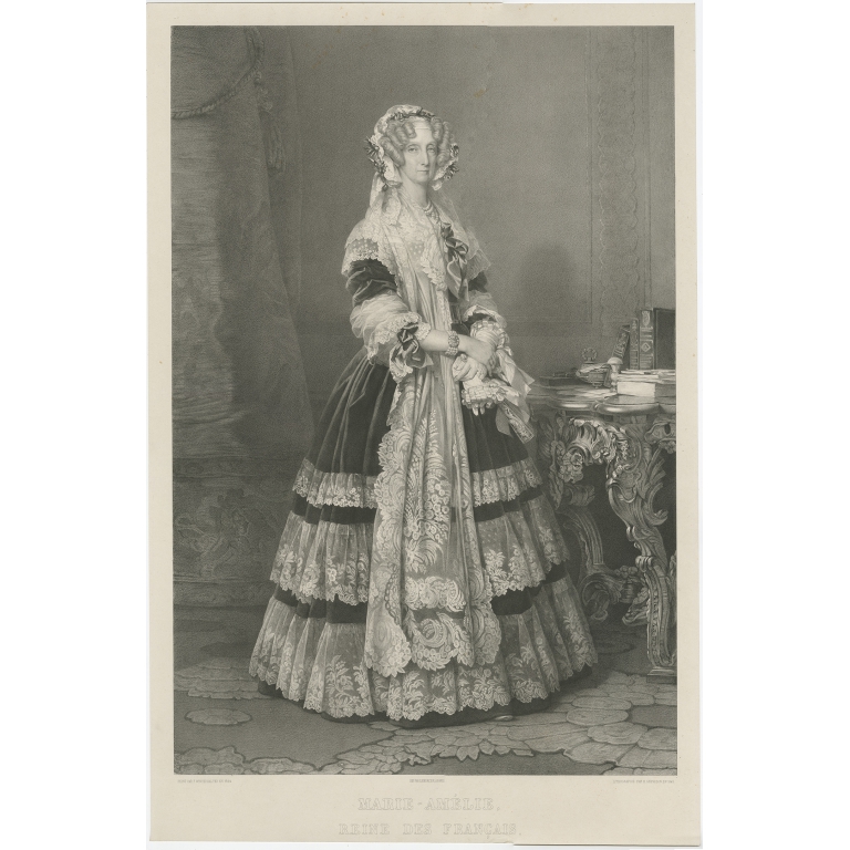 Antique Portrait of Marie Amelia of Naples and Sicily by Grevedon (1842)