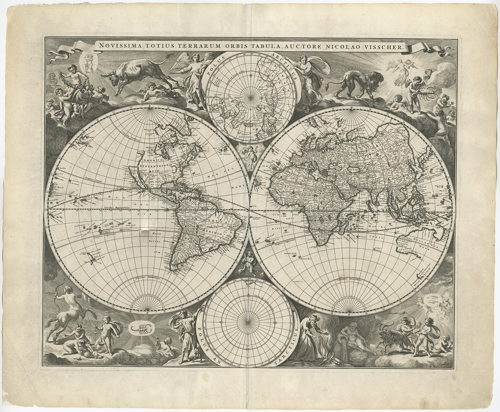 World Map Ii 1595 Antique World Map World Map Mural Map Murals ...