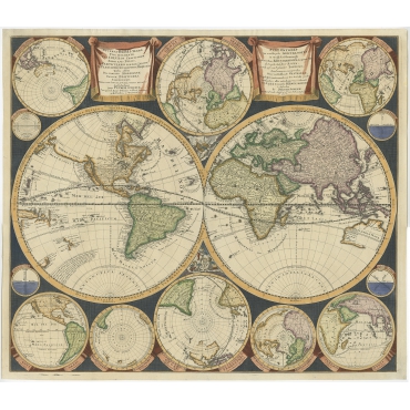 Antique Maps of the World - Buy World Maps | Bartele Gallery - Maps ...