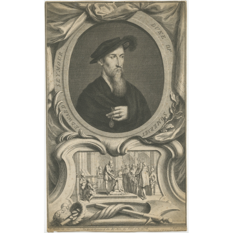 Antique Portrait of Edward Seymour by Houbraken (1738)