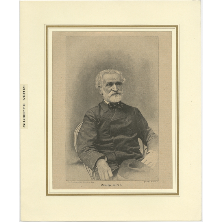 Antique Print of Giuseppe Verdi (1901)