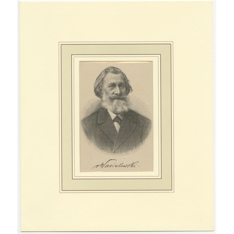 Antique Print of Wilhelm Joseph von Wasielewski (1897)