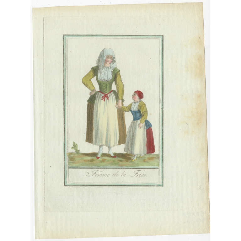 Antique Costume Print of Friesland by Labrousse (c.1797)