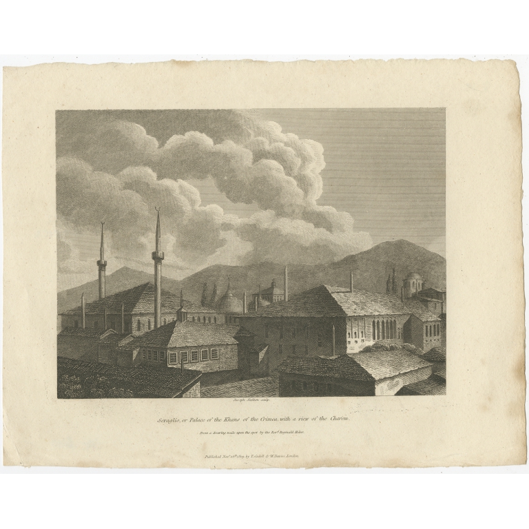 Antique Print of the Palace of the Khans of Crimea by Clarke (1811)