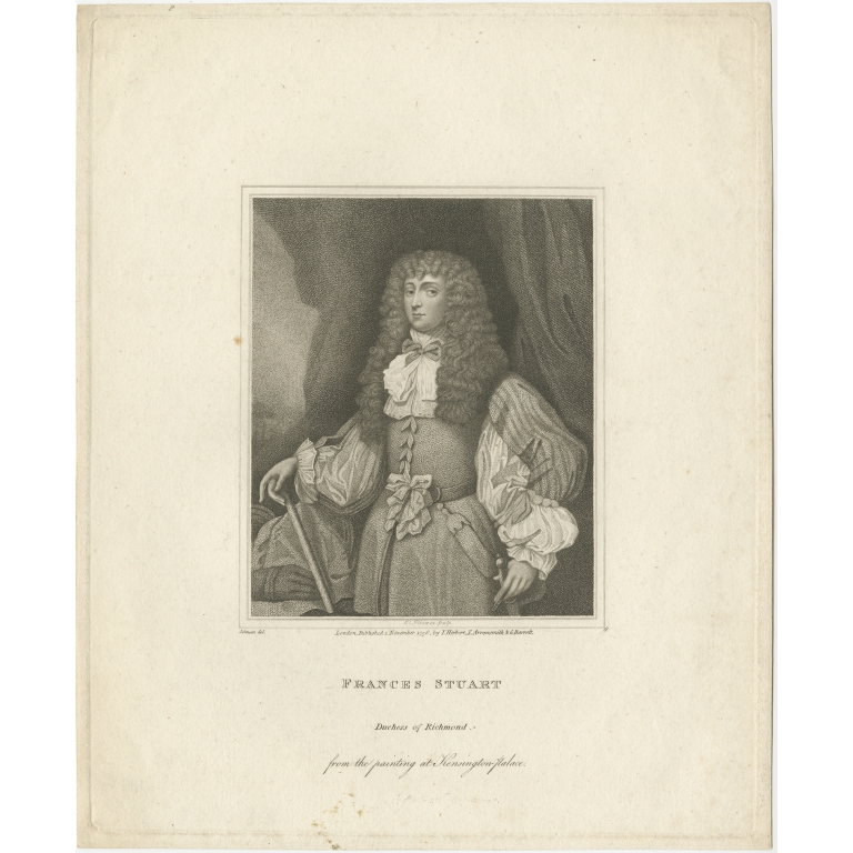 Antique Portrait of Francess Stuart by Rivers (1796)