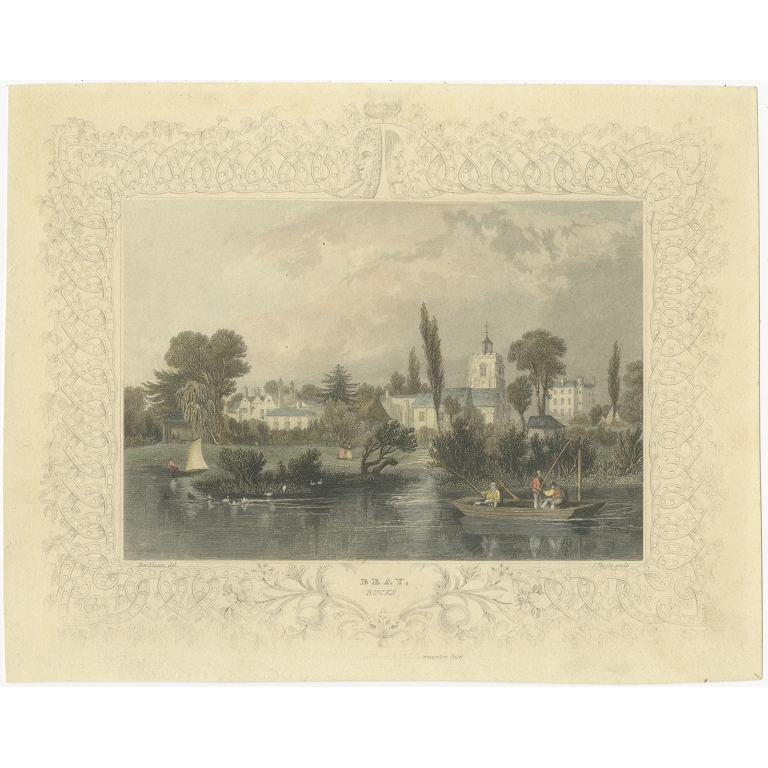 Antique Print of Bray by Tombleson (1834)