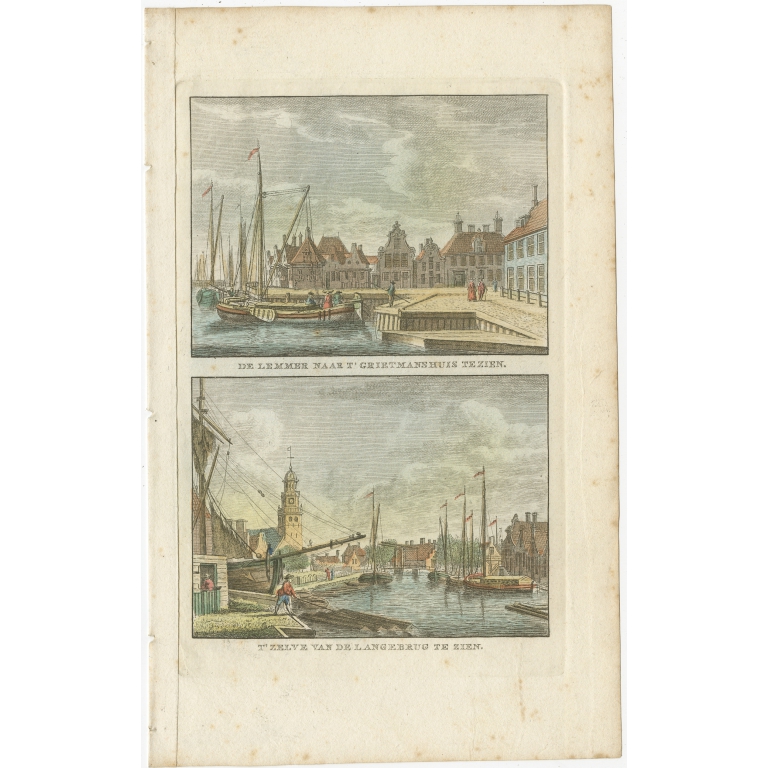 Antique Print of Lemmer (Grietmanshuis) by Bendorp (c.1790)