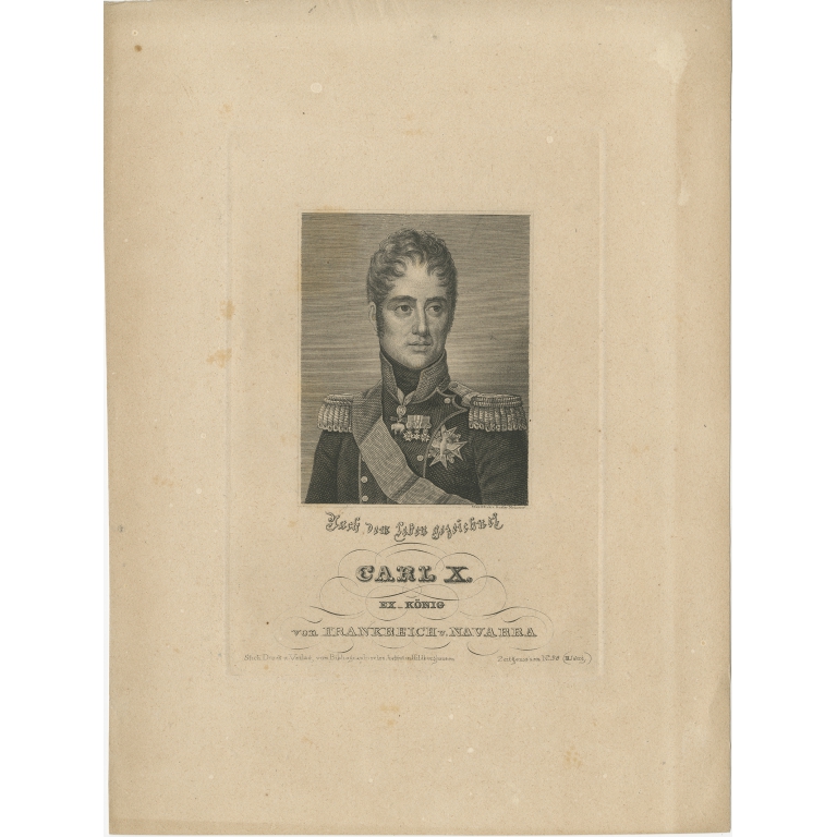 Antique Portrait of Charles X (c.1840)