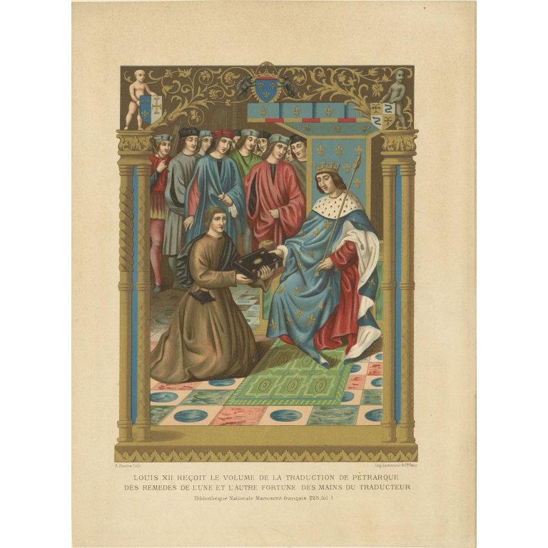 Antique Print of Louis XII by Lemercier & Cie (c.1890)