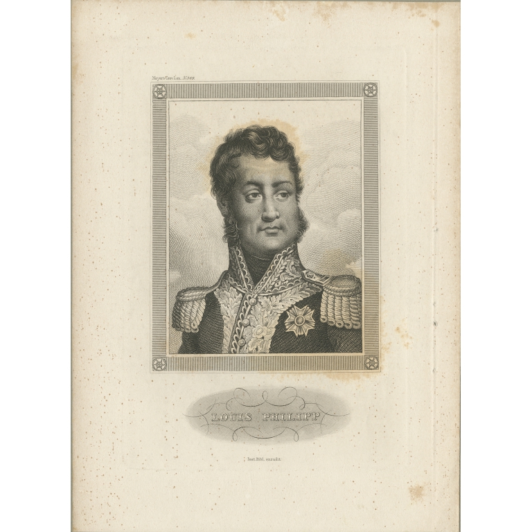 Antique Portrait of Louis Philippe I by Meyer (1859)